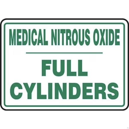 Accuform CYLINDER SIGN MEDICAL NITROUS OXIDE MCPG557VA MCPG557VA